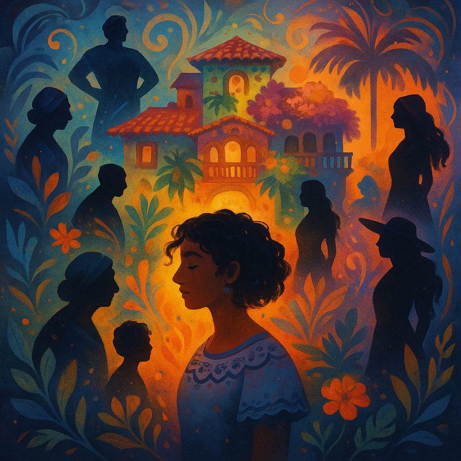 Encanto characters in a colorful scene